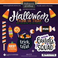Scrapbook Customs - Halloween - Cardstock Stickers - Trunk or Treat Candy