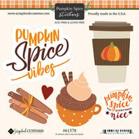 Scrapbook Customs - Halloween - Cardstock Stickers - Pumpkin Spice