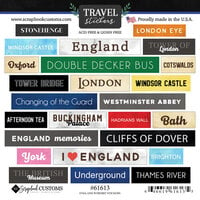 Scrapbook Customs - Cardstock Stickers - England Wordbits