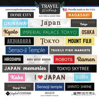 Scrapbook Customs - Cardstock Stickers - Japan Wordbits