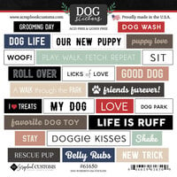 Scrapbook Customs - Cardstock Stickers - Dog Wordbits
