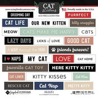 Scrapbook Customs - Cardstock Stickers - Cat Wordbits