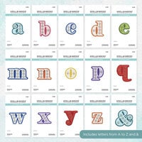 Spellbinders - Stitched Alphabet Collection - Etched Dies - Stitched Alphabet Bundle
