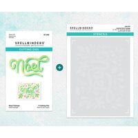 Spellbinders - Layered Christmas Stencils Collection - Layering Stencils and Etched Die Bundle - Noel Foliage