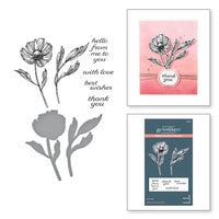 Spellbinders - BetterPress Collection - Press Plates and Dies - With Love Flower and Stem