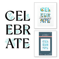 Spellbinders - BetterPress Collection - Press Plates - Let's Celebrate - Celebrate Flowers