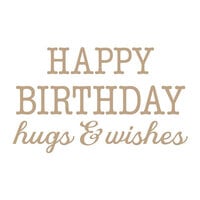 Spellbinders - Glimmer Hot Foil Plates - Birthday Hugs & Wishes