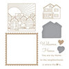 Spellbinders - Sweet Cardlets II Collection - Glimmer Hot Foil - Glimmer Plate - You Are My Home