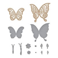 Spellbinders - Glimmer Hot Foil Collection - Plates and Dies - Glimmer Edge Butterflies