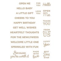 Spellbinders - Glimmer Hot Foil Collection - Plates - Celebrate You Sentiments