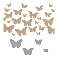 Spellbinders - Glimmer Hot Foil Collection - Plates and Dies - Fluttering By