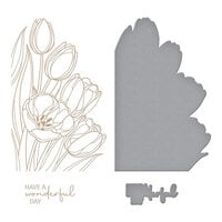 Spellbinders - Four Petal Collection - Glimmer Hot Foil Plates and Dies - Wonderful Tulips