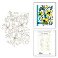 Spellbinders - Glimmering Flowers Collection - Glimmer Hot Foil Plate - Glimmering Buttercups