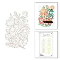Spellbinders - Glimmering Flowers Collection - Glimmer Hot Foil Plate - Glimmering Peonies