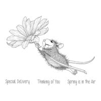Spellbinders - House-Mouse Designs - Spring Collection - Cling Mounted Rubber Stamp - Daisy Mouse