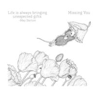 Spellbinders - House-Mouse Designs - Spring Collection - Cling Mounted Rubber Stamps - Popping By