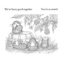 Spellbinders - House-Mouse Designs - Spring Collection - Cling Mounted Rubber Stamp - Berry Good