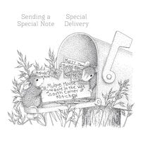 Spellbinders - House-Mouse Designs - Everyday Collection - Cling Mounted Rubber Stamps - Mouse Mail