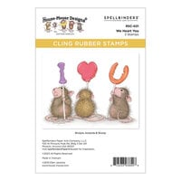 Spellbinders - House-Mouse Designs - Everday Collection - Cling Mounted Rubber Stamps - We Heart You