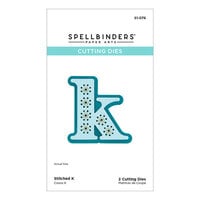 Spellbinders - Stitched Alphabet Collection - Etched Dies - Stitched K