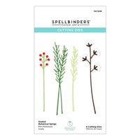 Spellbinders - Sealed for the Holidays Collection - Etched Dies - Botanical Sprigs