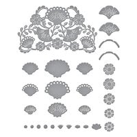 Spellbinders - Four Petal Collection - Etched Dies - Bloom Reflection