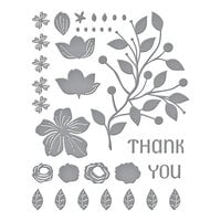 Spellbinders - Four Petal Collection - Etched Dies - Thank You Floral