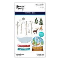 Spellbinders - Simon Hurley - Snow Globes Collection - Etched Dies - Woodland Scene