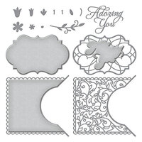 Spellbinders - Classically Becca Collection - Etched Dies - Adoring Fleurette Card Builder