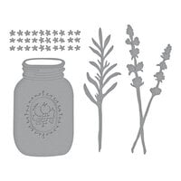 Spellbinders - Etched Dies - Mason Jar and Lavender