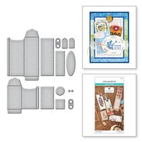 Spellbinders - Flea Market Finds Collection - Etched Dies - Mini Envelopes - Set 01