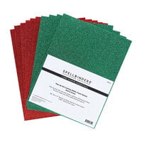 Spellbinders - Card Shoppe Essentials Collection - Pop-Up Die Cutting Glitter Foam Sheets - 8.5 x 11 - Red and Green - 10 Pack