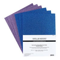 Spellbinders - Card Shoppe Essentials Collection - Pop-Up Die Cutting Glitter Foam Sheets - 8.5 x 11 - Peacock Feathers - 10 Pack