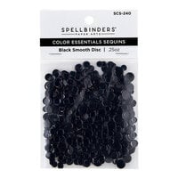Spellbinders - Card Shoppe Essentials Collection - Color Essentials Sequins - Black Smooth Discs