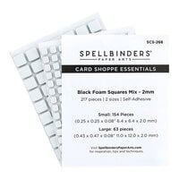 Spellbinders - Card Shoppe Essentials Collection - Black Foam Squares Mix - 2mm