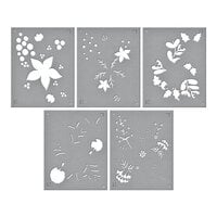 Spellbinders - Classic Christmas Collection - Layering Stencils - Christmas Florals