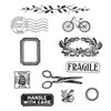 Spellbinders - Flea Market Finds Collection - Clear Photopolymer Stamps - Handle With Care