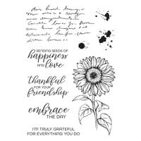 Spellbinders - Serenade Of Autumn Collection - Clear Photopolymer Stamps - Sunflower Greetings