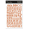 Scenic Route Paper - Cardstock Alphabet Stickers - Happy Valley - Dark Orange, CLEARANCE