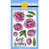 Sunny Studio Stamps - Clear Photopolymer Stamps - Pink Peonies