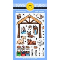 Sunny Studio Stamps - Christmas - Clear Photopolymer Stamps - Holy Night