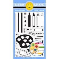 Sunny Studio Stamps - Clear Photopolymer Stamps - Color My World