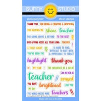 Sunny Studio Stamps - Clear Photopolymer Stamps - Teacher Appreciation