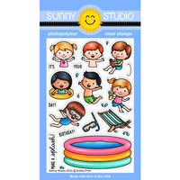 Sunny Studio Stamps - Clear Photopolymer Stamps - Kiddie Pool