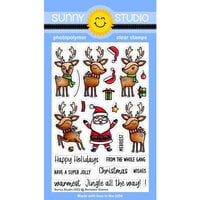 Sunny Studio Stamps - Christmas - Clear Photopolymer Stamps - Reindeer Games