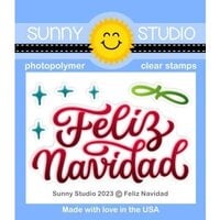 Sunny Studio Stamps - Clear Photopolymer Stamps - Feliz Navidad