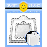 Sunny Studio Stamps - Sunny Snippets - Craft Dies - Scalloped Tags - Square