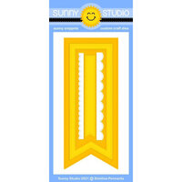 Sunny Studio Stamps - Sunny Snippets - Craft Dies - Slimline Pennant