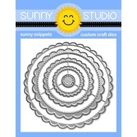 Sunny Studio Stamps - Sunny Snippets - Craft Dies - Scalloped Circle Mats - Set One