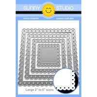 Sunny Studio Stamps - Sunny Snippets - Craft Dies - Scalloped Square - Large 2